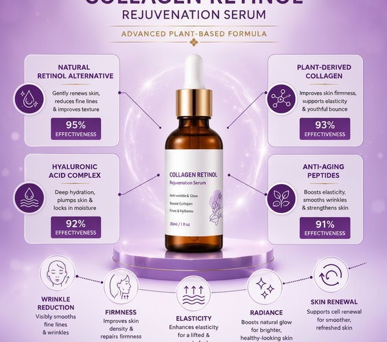 Collagen Retinol Rejuvenation Serum – Anti-Wrinkle Face Serum