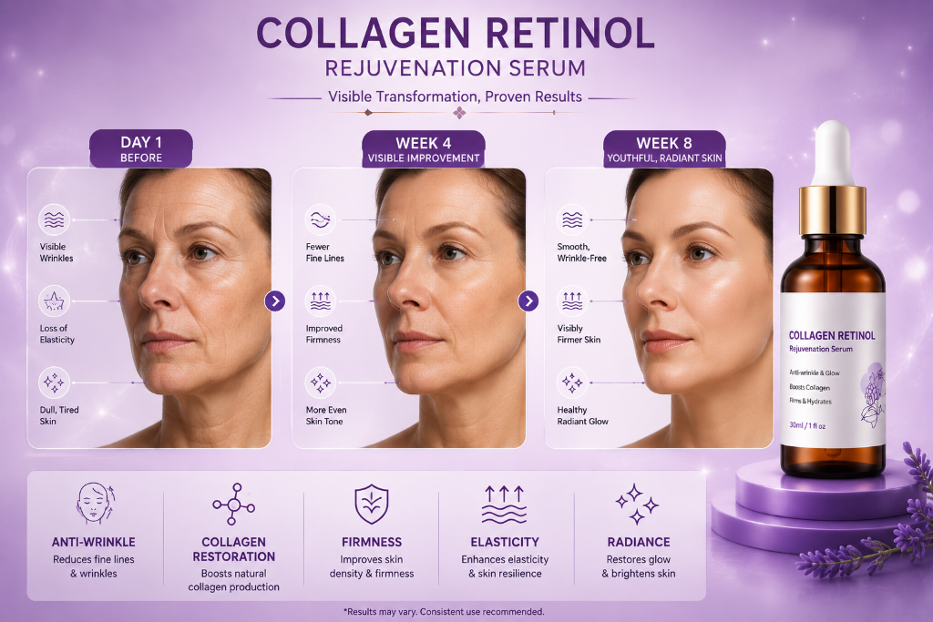 Collagen Retinol Rejuvenation Serum – Anti-Wrinkle Face Serum